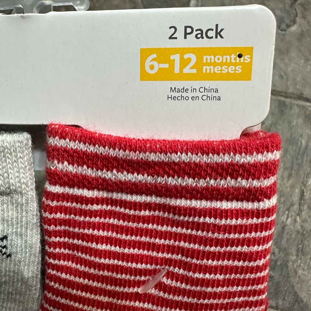 Carter's Striped and Heart Baby Socks size 6-12 mo - Picture 4 of 4